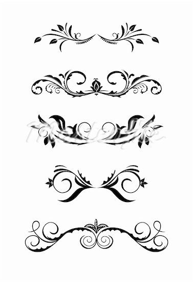 377x550 Vintage Scroll Cake Cookie Decoration Templates Vintage