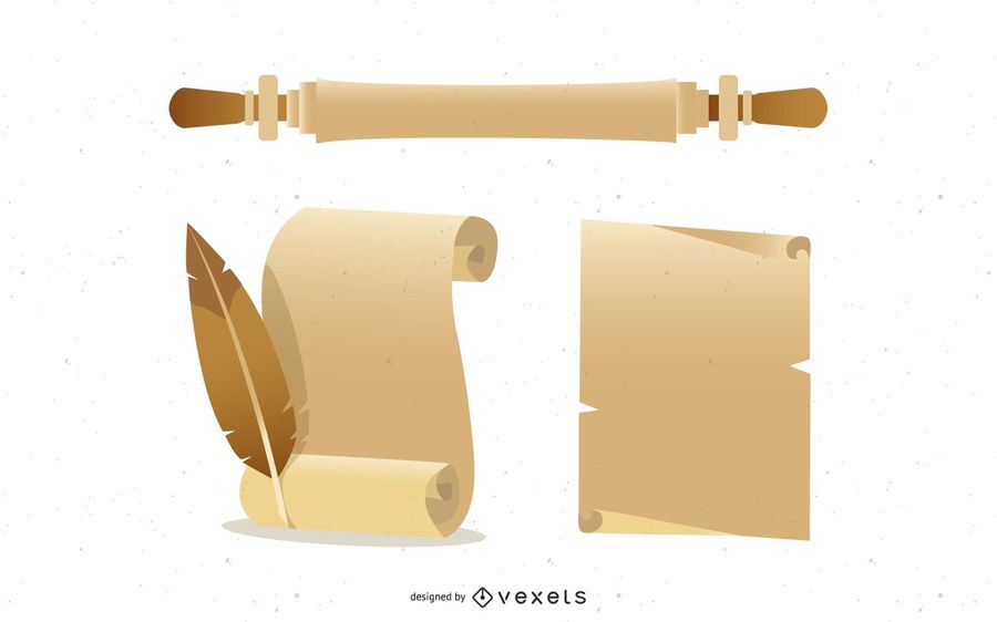 900x562 Grungy Vintage Scrolls And Inked Quill