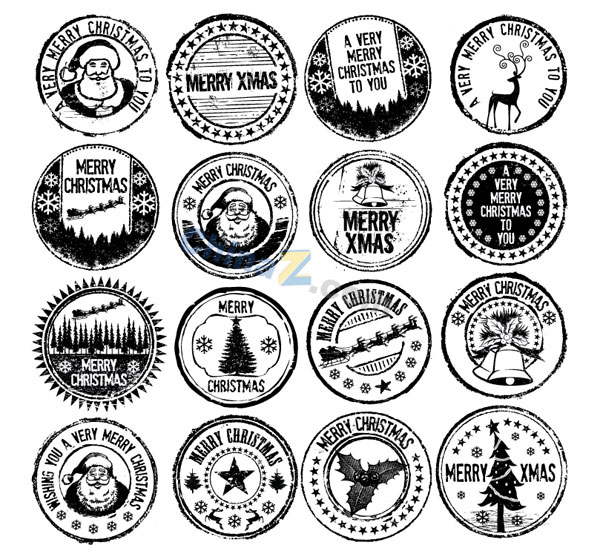 600x548 Vintage Christmas Seal Vector Material Over Millions Vectors