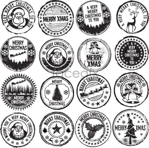 600x594 Vintage Christmas Seals Vector Over Millions Vectors, Stock