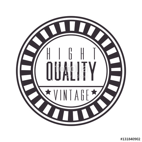 500x500 Vintage Frame Quality Seal Vector Illustration Design Stock Image