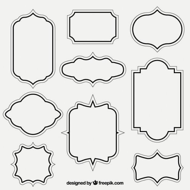 Retro Outlined Frames Vector Free Download 626x626 Retro Outlined Frames Vector Free Download