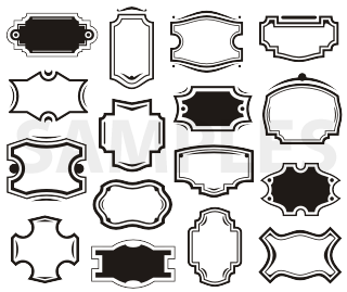 Vintage Sign Shapes,  Silhouette 320x269 Vintage Sign Shapes,  Silhouette