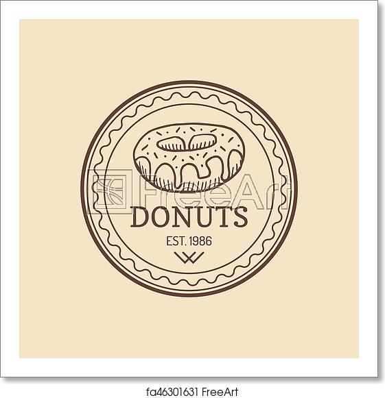 Free Art Print Of Vintage Donut Logo Retro Sweet Bakery Label 561x581 Free Art Print Of Vintage Donut Logo Retro Sweet Bakery Label