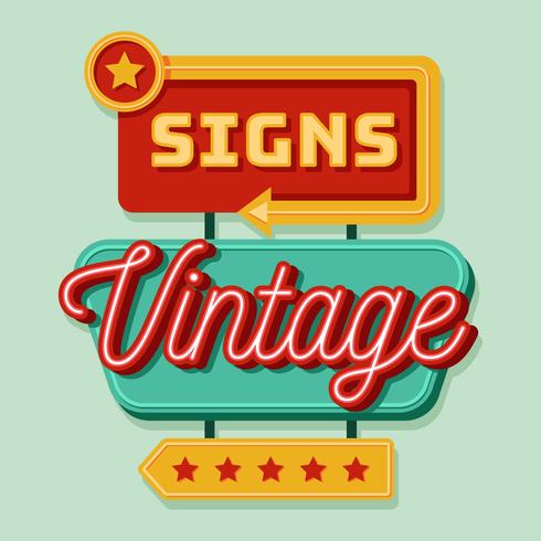 Vintage Sign Vector Illustration 490x490 Vintage Sign Vector Illustration