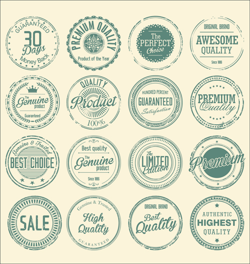 500x527 Vintage Round Stamp Label Vector Free Download