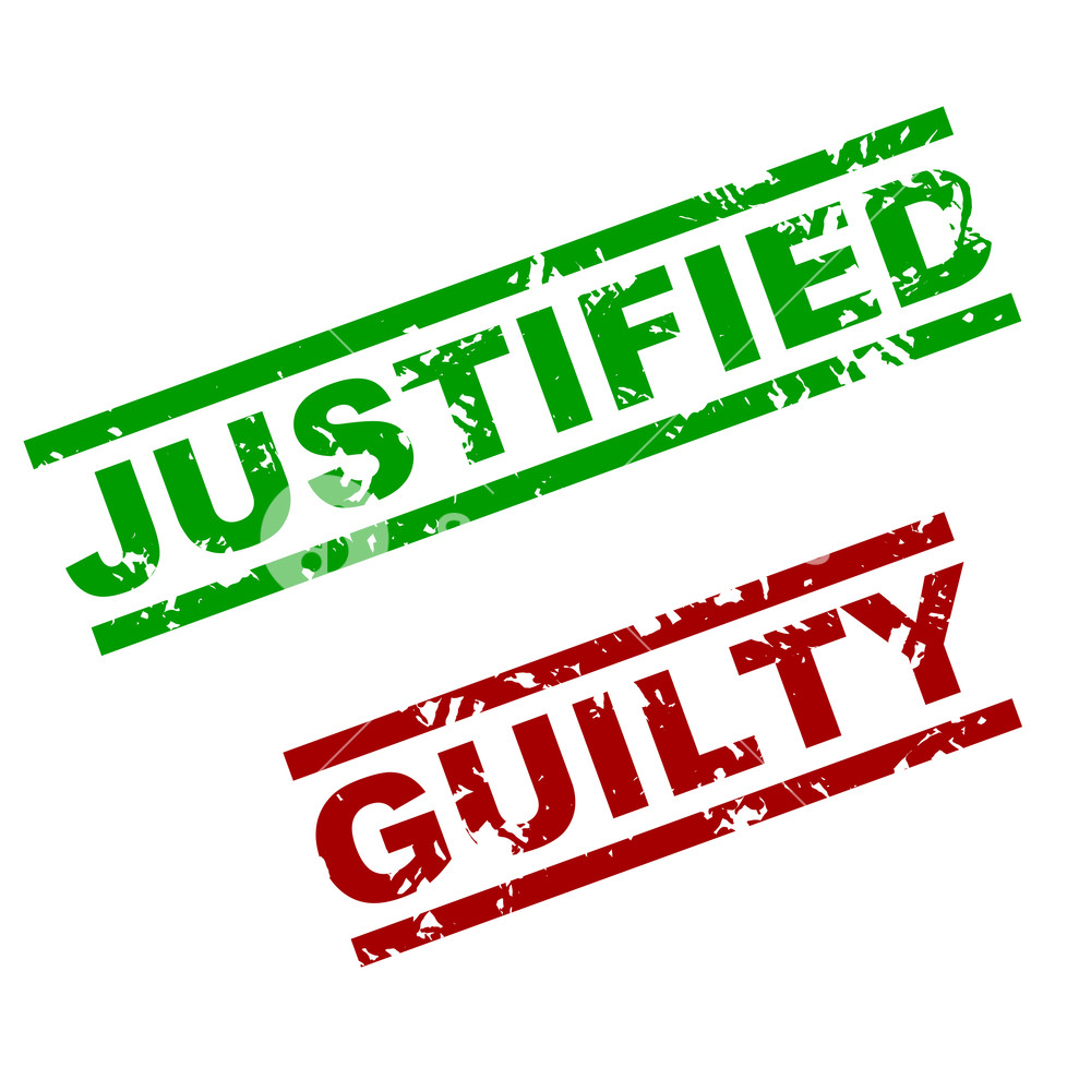1000x1000 Guilty And Justified Rubber St Vector Grunge Insignia Label