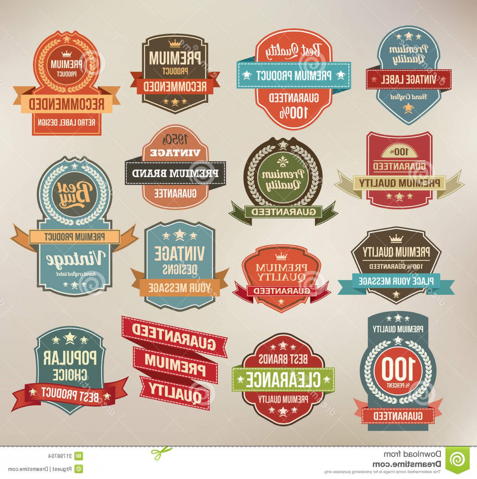 Stock Image Retro Vintage Badge Label Banner Set Vector 1560x1564 Stock Image Retro Vintage Badge Label Banner Set Vector