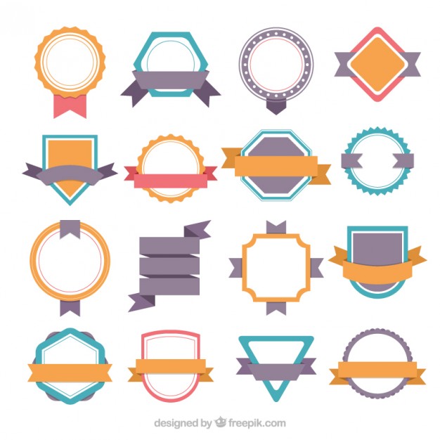 Cute Vintage Sticker Collection Vector Free Download 626x626 Cute Vintage Sticker Collection Vector Free Download