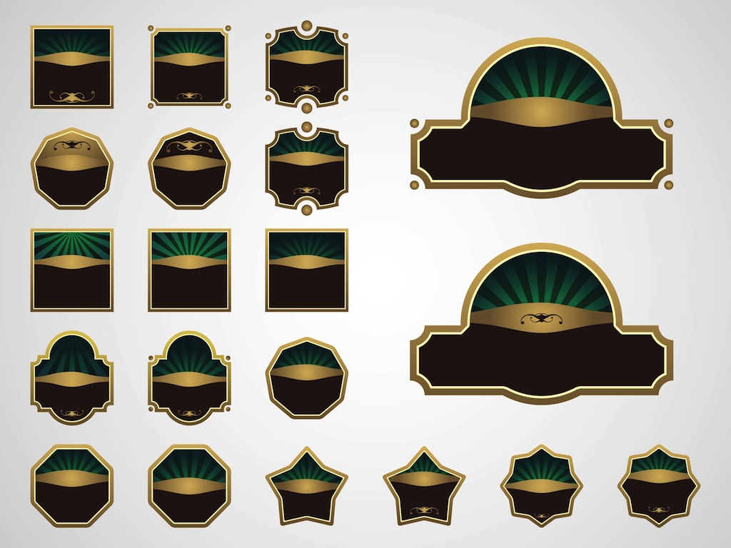 Vintage Stickers Vector Art Graphics 1024x768 Vintage Stickers Vector Art Graphics