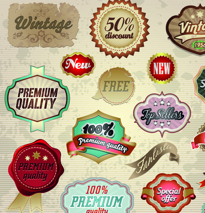 Vintage Premium Quality Labels And Stickers Vector Free Download 408x425 Vintage Premium Quality Labels And Stickers Vector Free Download