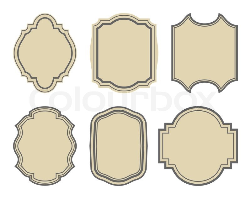 Illustration Set Of Stickers, Vintage Stock Vector Colourbox 800x635 Illustration Set Of Stickers, Vintage Stock Vector Colourbox