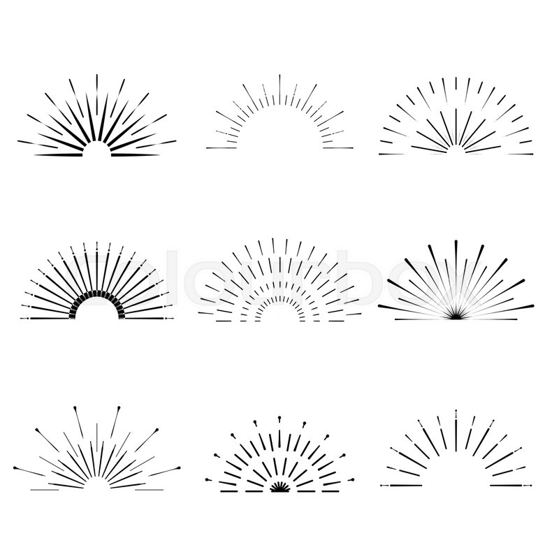 Retro Sun Burst Shapes Vintage Stock Vector Colourbox 800x800 Retro Sun Burst Shapes Vintage Stock Vector Colourbox