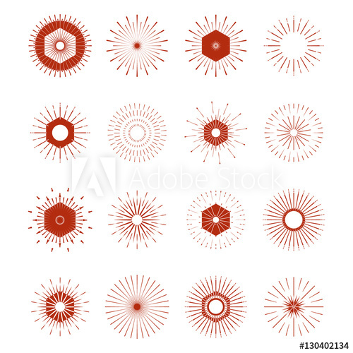 Retro Sun Burst Shapes Vintage Logo, Labels, Badges Vector 500x500 Retro Sun Burst Shapes Vintage Logo, Labels, Badges Vector
