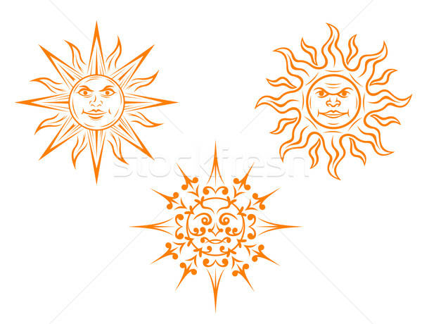 Vintage Sun Mascots Vector Illustration Anzhela Buch 600x460 Vintage Sun Mascots Vector Illustration Anzhela Buch