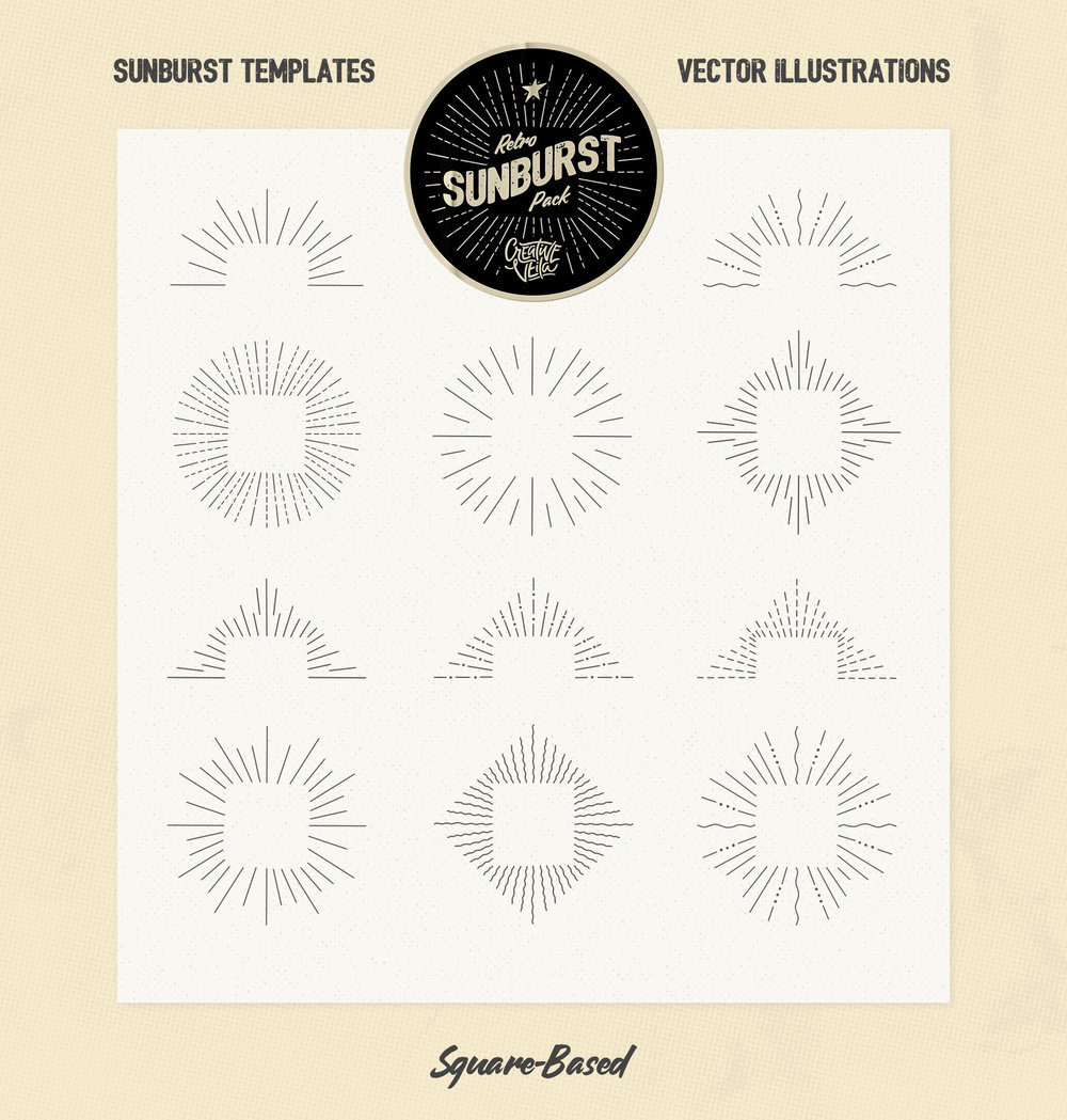 Vintage Sunburst Vector