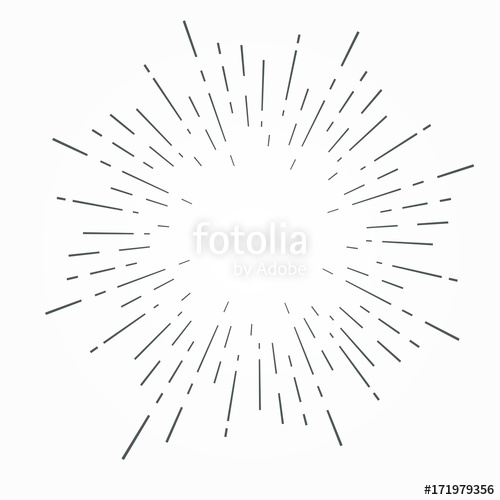 500x500 Vintage Hand Drawn Sunburst Vector Illustration Stock Image