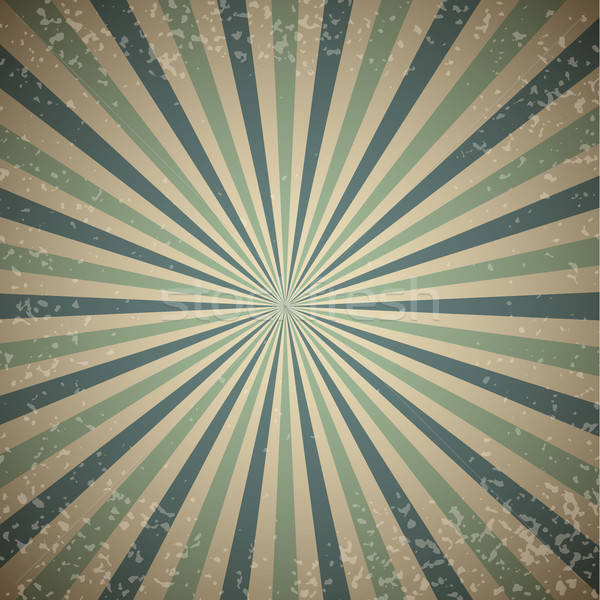 600x600 Vintage Sunburst Vector Background With Blue Rays Vector
