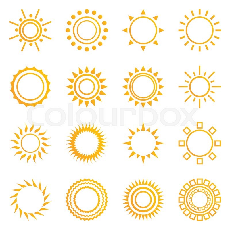 800x800 Set Of Vintage Sunburst Geometric Stock Vector Colourbox