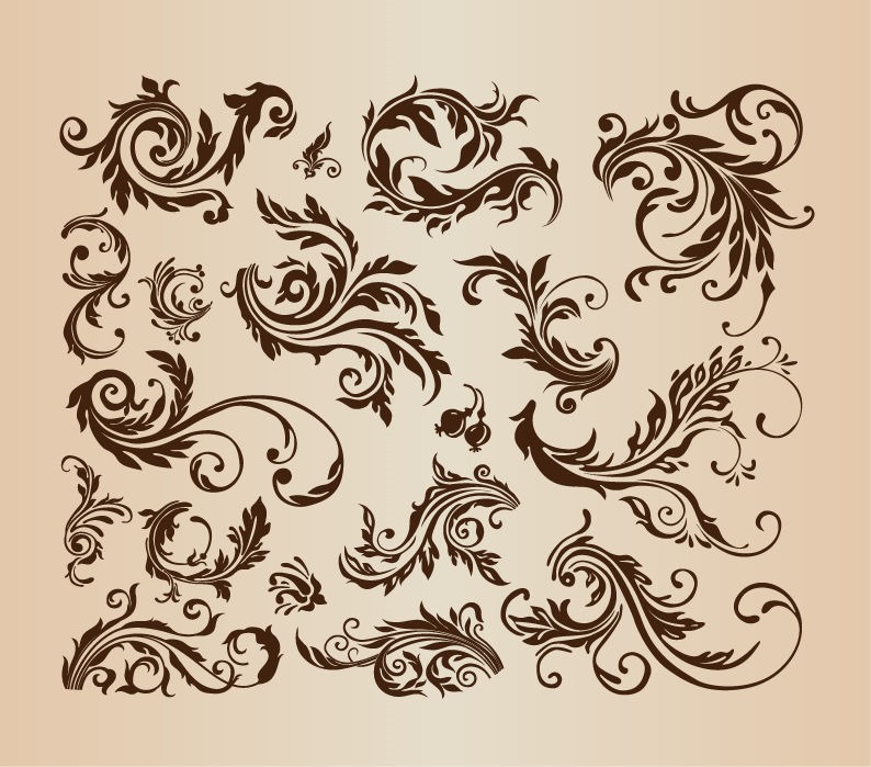 Vintage Swirl Vector at Vectorified.com | Collection of Vintage Swirl ...