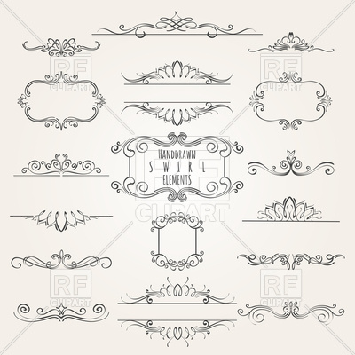 400x400 Vintage Decorative Swirl Frames Vector Image Of Borders And Frames