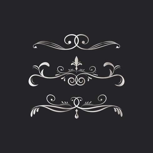 490x490 Vintage Swirl Design Elements Vector