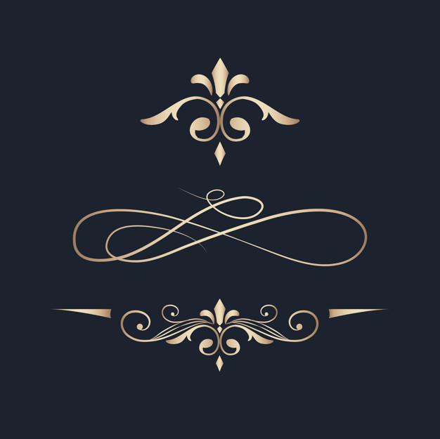 626x625 Vintage Swirl Design Elements Vector Free Download