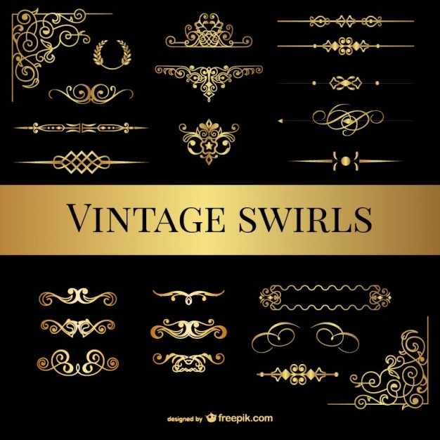 626x626 Vintage Swirls Pack Vector Free Download