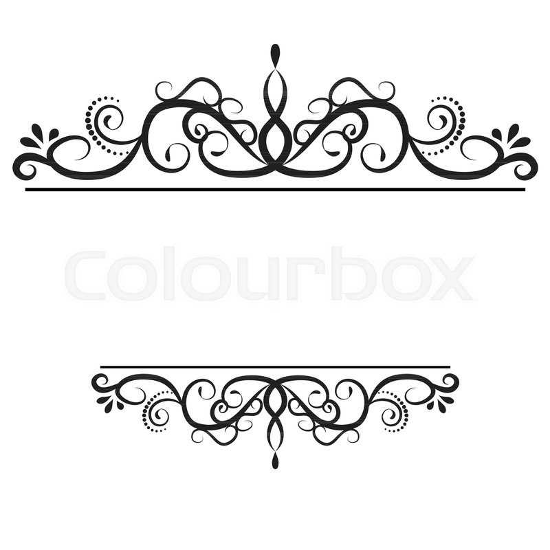 800x800 Vintage Vector Swirl Frame Black On Stock Vector Colourbox