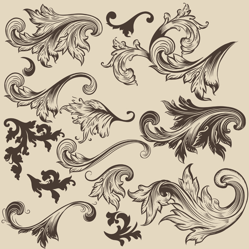 500x500 Floral Swirl Ornament Design Vector
