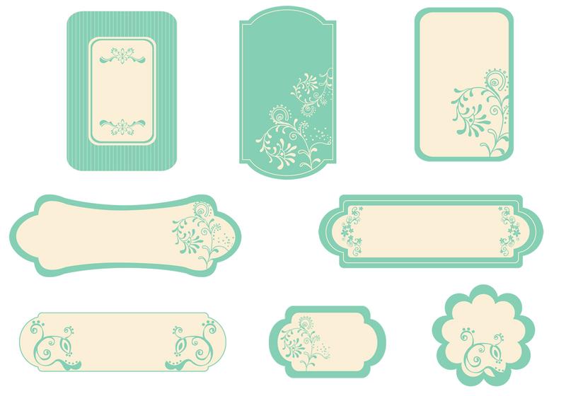 800x560 Vintage Mint Label Vector Pack