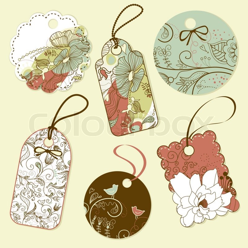 800x800 Collection Of Vintage Tags Stock Vector Colourbox