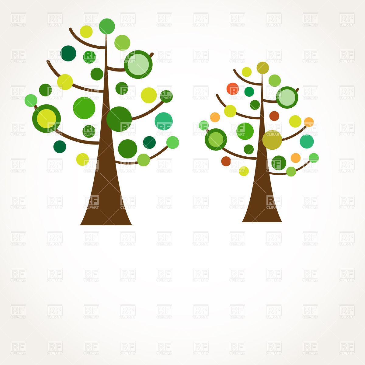 1200x1200 Stylized Retro Tree Vector Image Of Plants And Animals Mcherevan