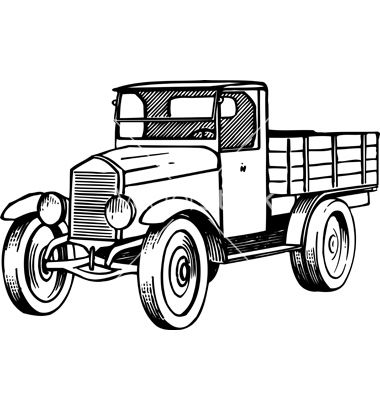 380x400 Old Truck Vector Boys' Room Project Car Vector, Old Trucks, Car