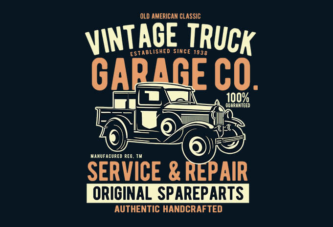 681x465 Vintage Truck Vector T Shirt Design