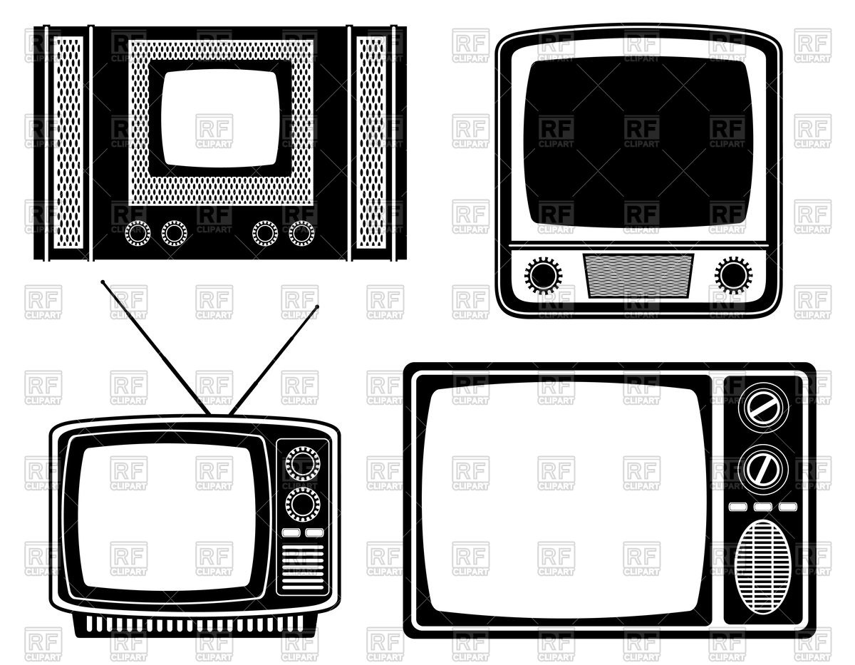 1200x933 Retro Tv Icon Vector Image Of Icons And Emblems Konturvid