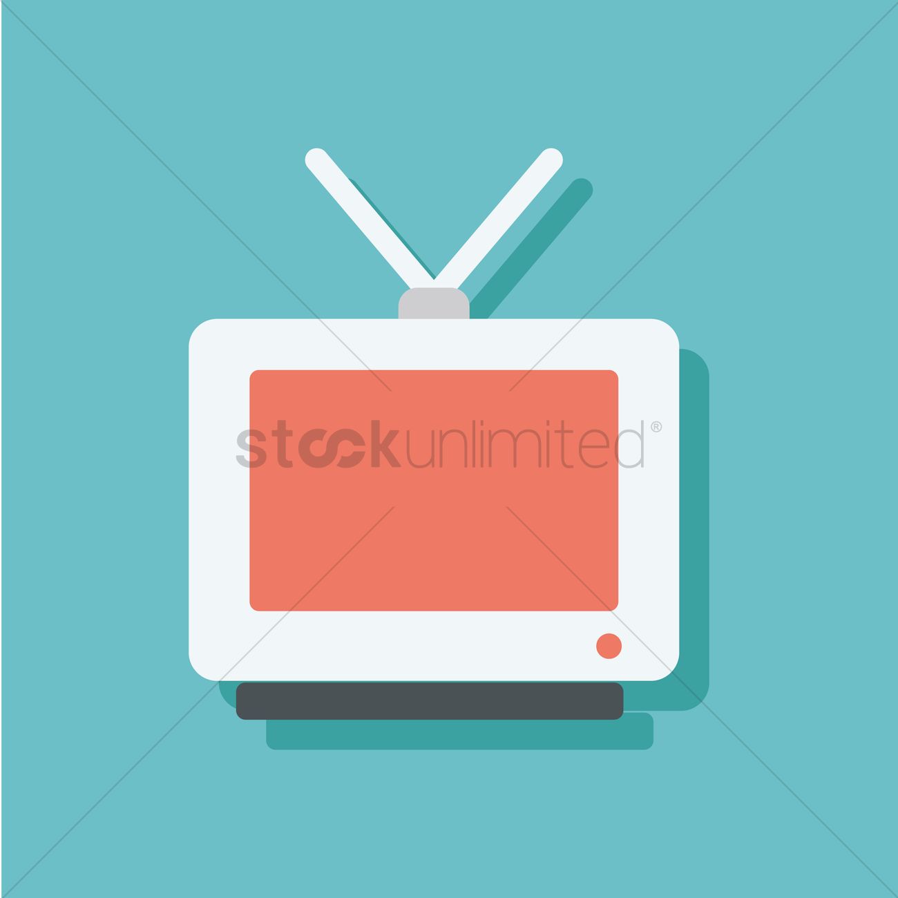 1300x1300 Vintage Tv Vector Image