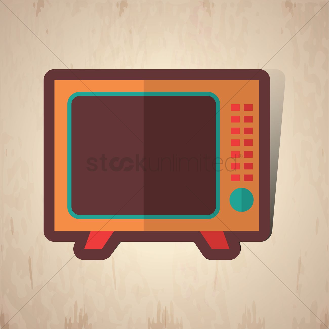 1300x1300 Free Vintage Television Vector Image