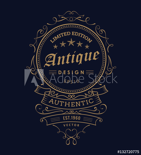 455x500 Vintage Banner Western Design Label Typography Vector