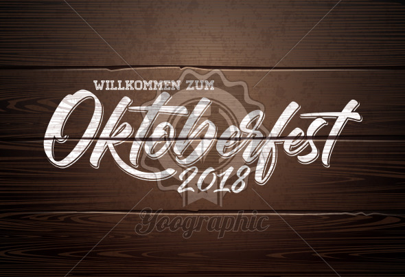 590x403 Oktoberfest Illustration With Handwritten Lettering On Vintage
