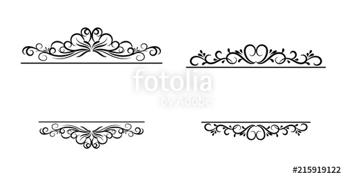Vintage Vector Swirl Frame Set Stock Image And Royalty Free 500x257 Vintage Vector Swirl Frame Set Stock Image And Royalty Free