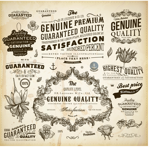 500x491 Vintage Ornaments Adornment Elements Vector Art Free Download