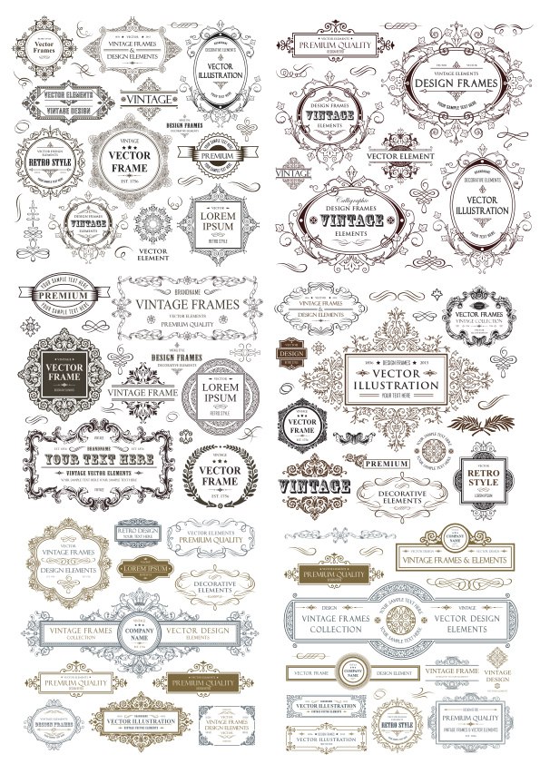 595x842 Vintage Collection Free Vector Cdr Free Download Vector Graphic Art