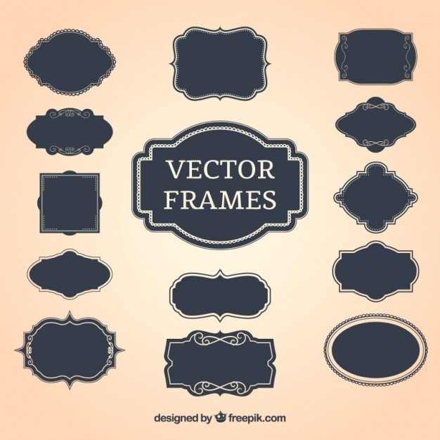 626x626 Vintage Decorative Frames Vector Free Download With Regard