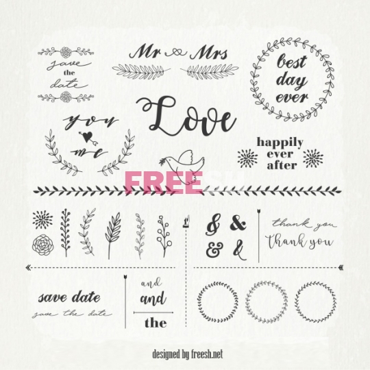 540x540 Vintage Pack Of Wedding Ornaments