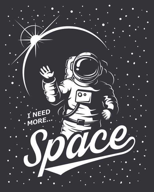 500x625 Outer Space Poster Vintage Vector Free Download
