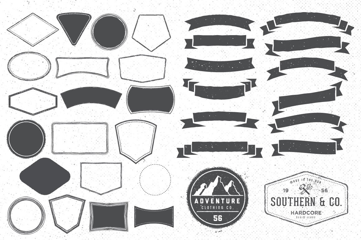 1160x772 The Vintage Vector Badge Kit Trailhead Design Co