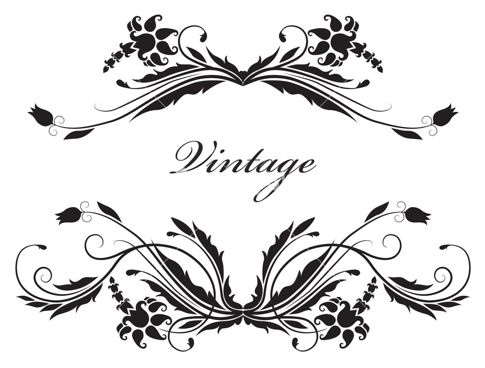 1000x760 Vector Illustration Of A Vintage Floral Frame Royalty Free Stock