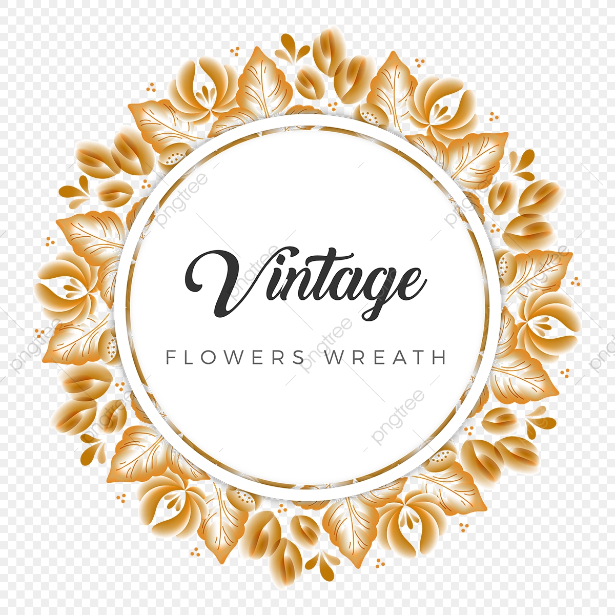 Vintage Golden Flowers Wreath Vector, Vintage, Golden, Flowers Png 1200x1200 Vintage Golden Flowers Wreath Vector, Vintage, Golden, Flowers Png