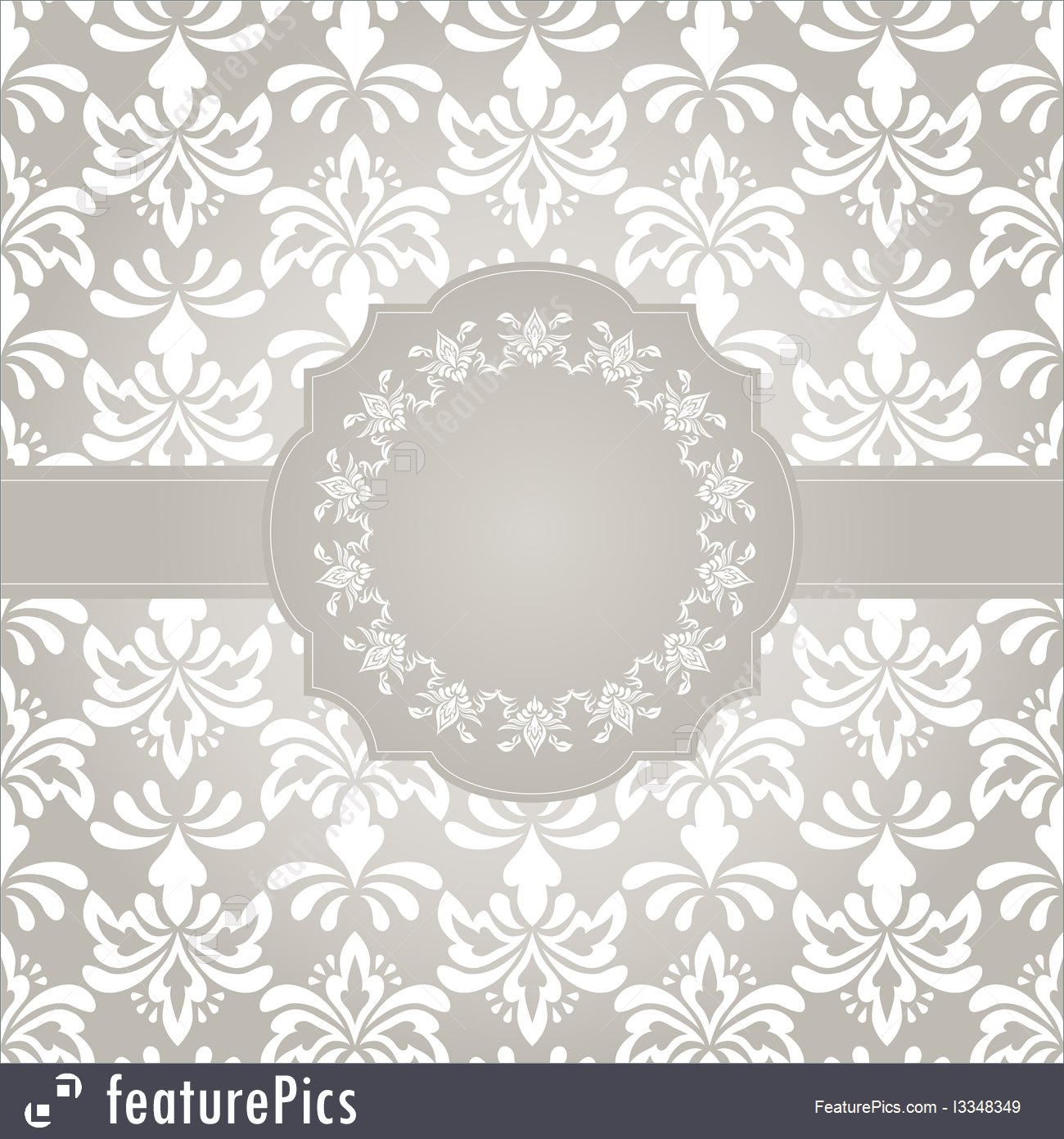 Vector Frame On Seamless Vintage Wallpaper Pattern 1300x1392 Vector Frame On Seamless Vintage Wallpaper Pattern